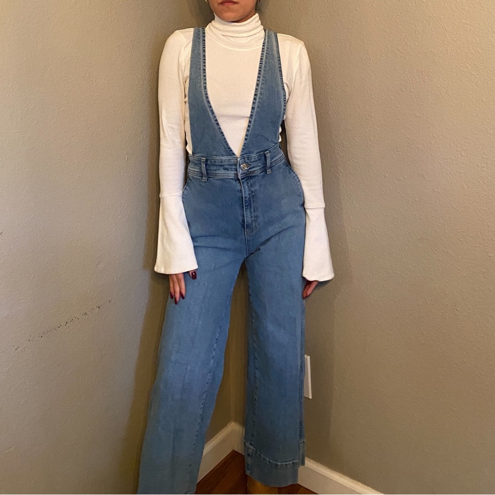 Free People Wide Leg Jumpsuit Overalls